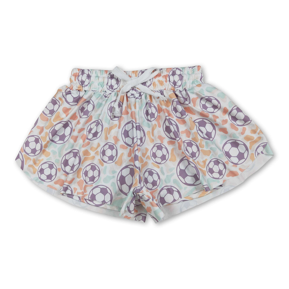 Colorful leopard soccer baby girls summer shorts