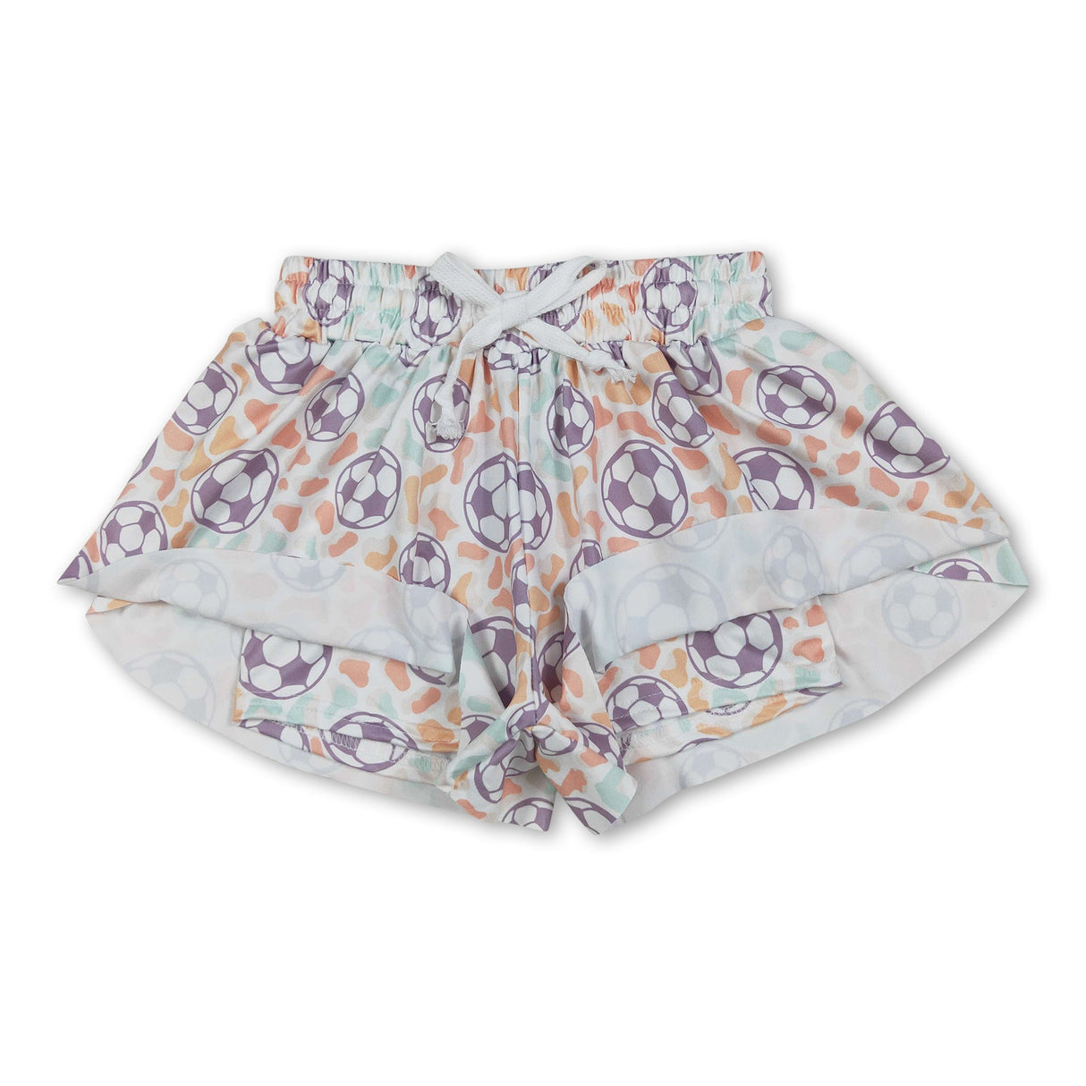 Colorful leopard soccer baby girls summer shorts