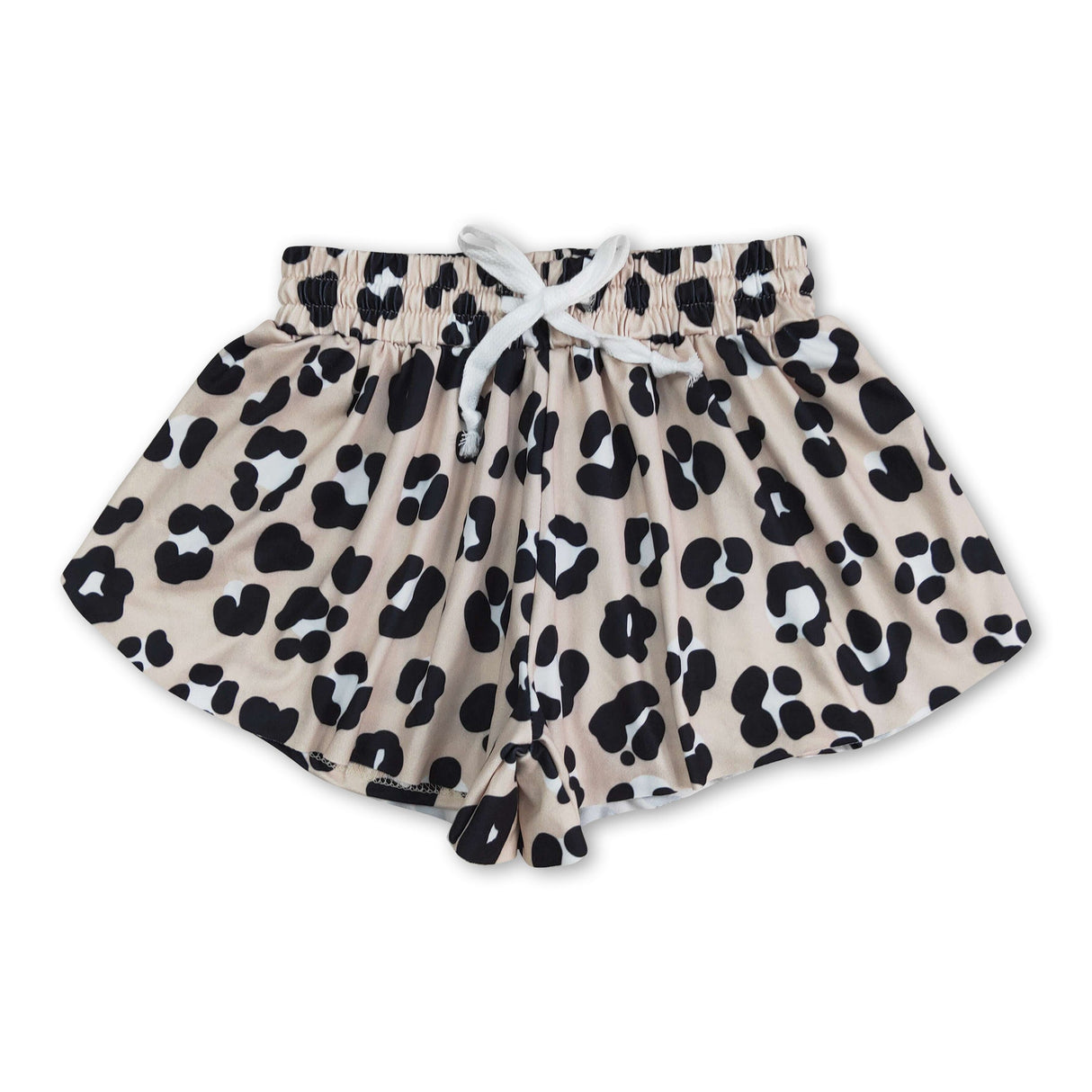 Khaki black leopard baby girls summer shorts