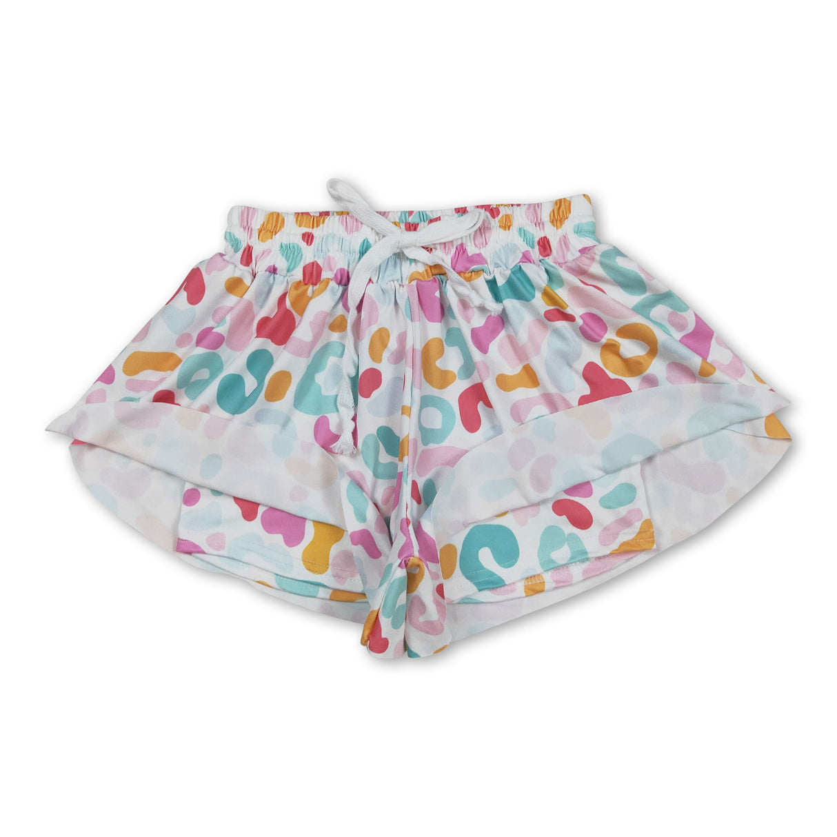 Colorful pink leopard baby girls summer shorts