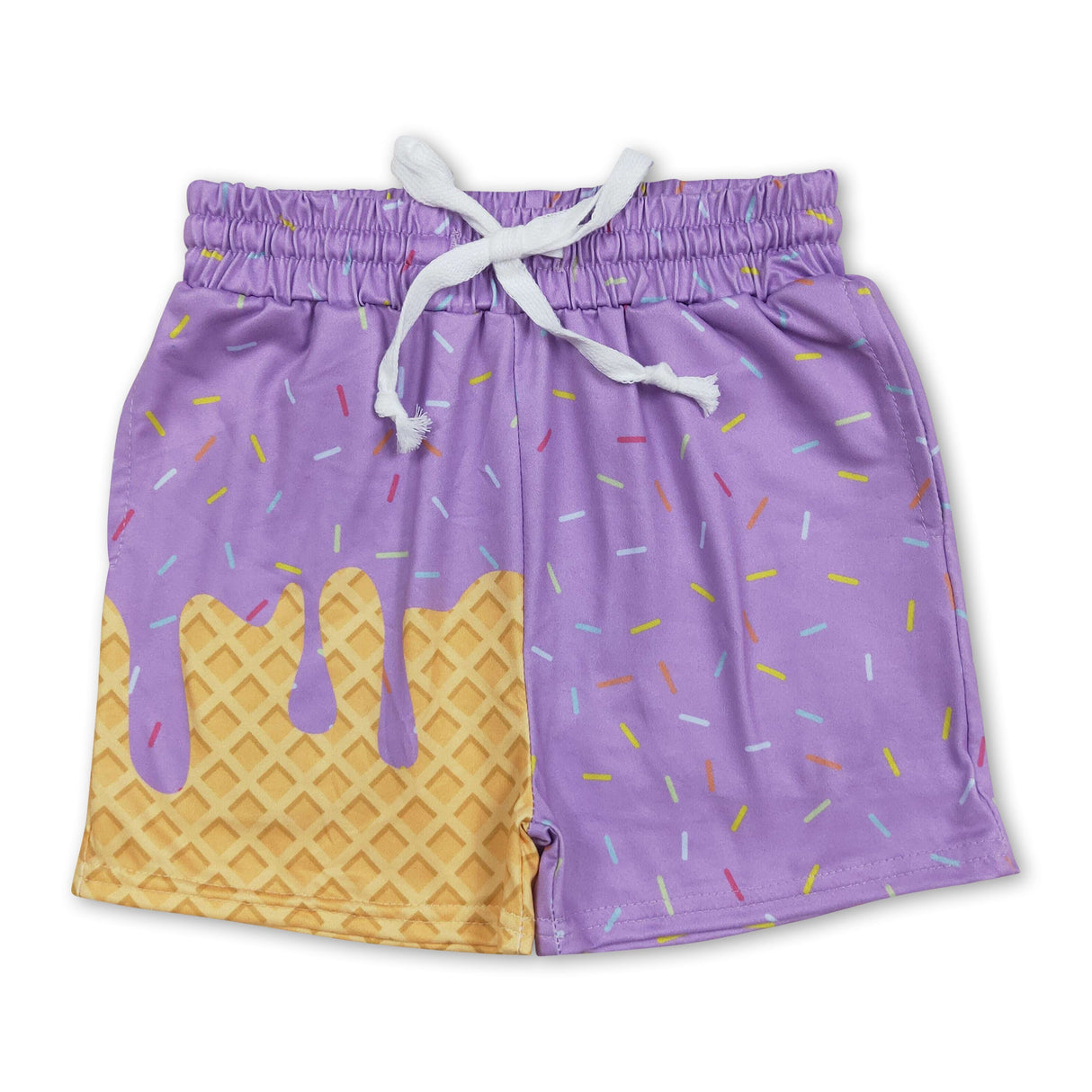 Purple ice cream sprinkle baby kids summer team shorts