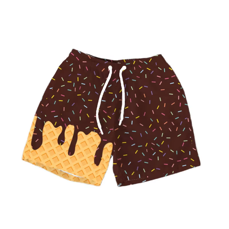 Brown ice cream sprinkle baby kids summer team shorts