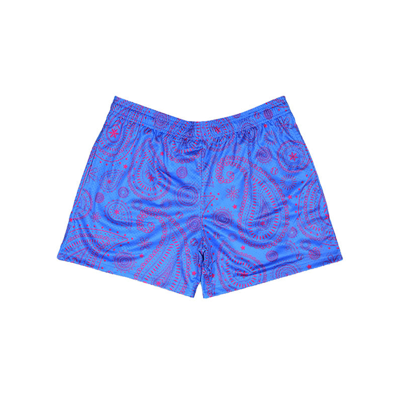 Blue paisley print baby kids summer shorts