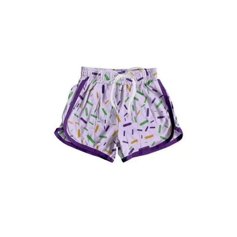 purple icr sceam drip baby girls shorts