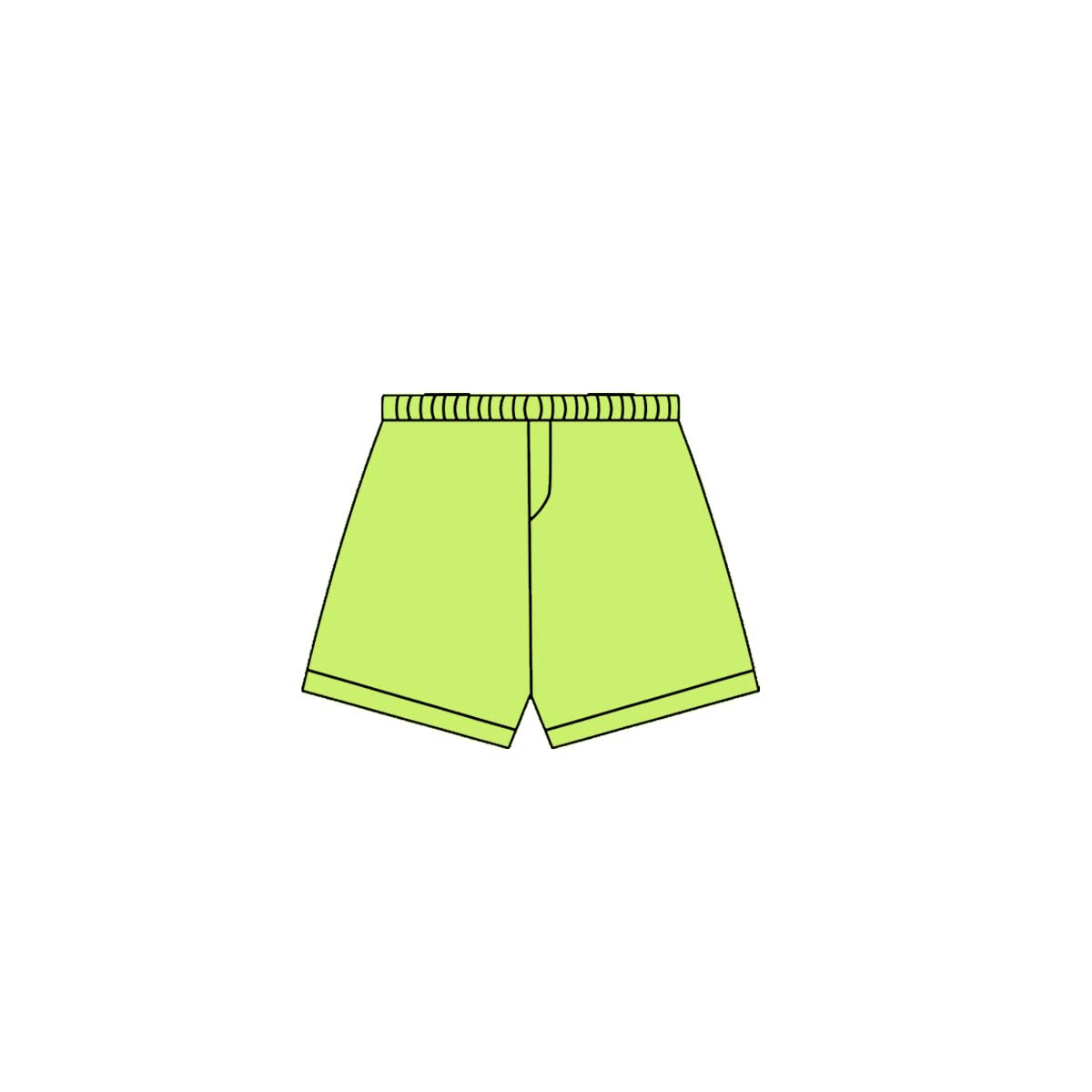 green solid baby girls yoga shorts