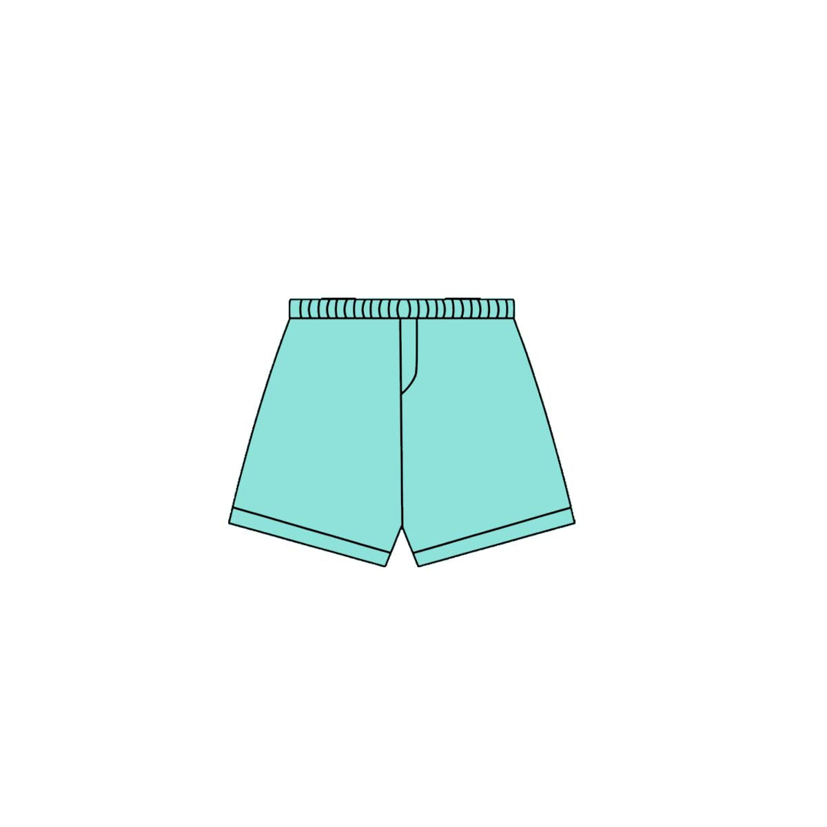 cyan solid baby girls yoga shorts