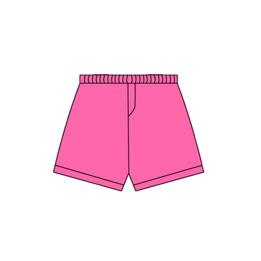 hot pink solid baby girls yoga shorts