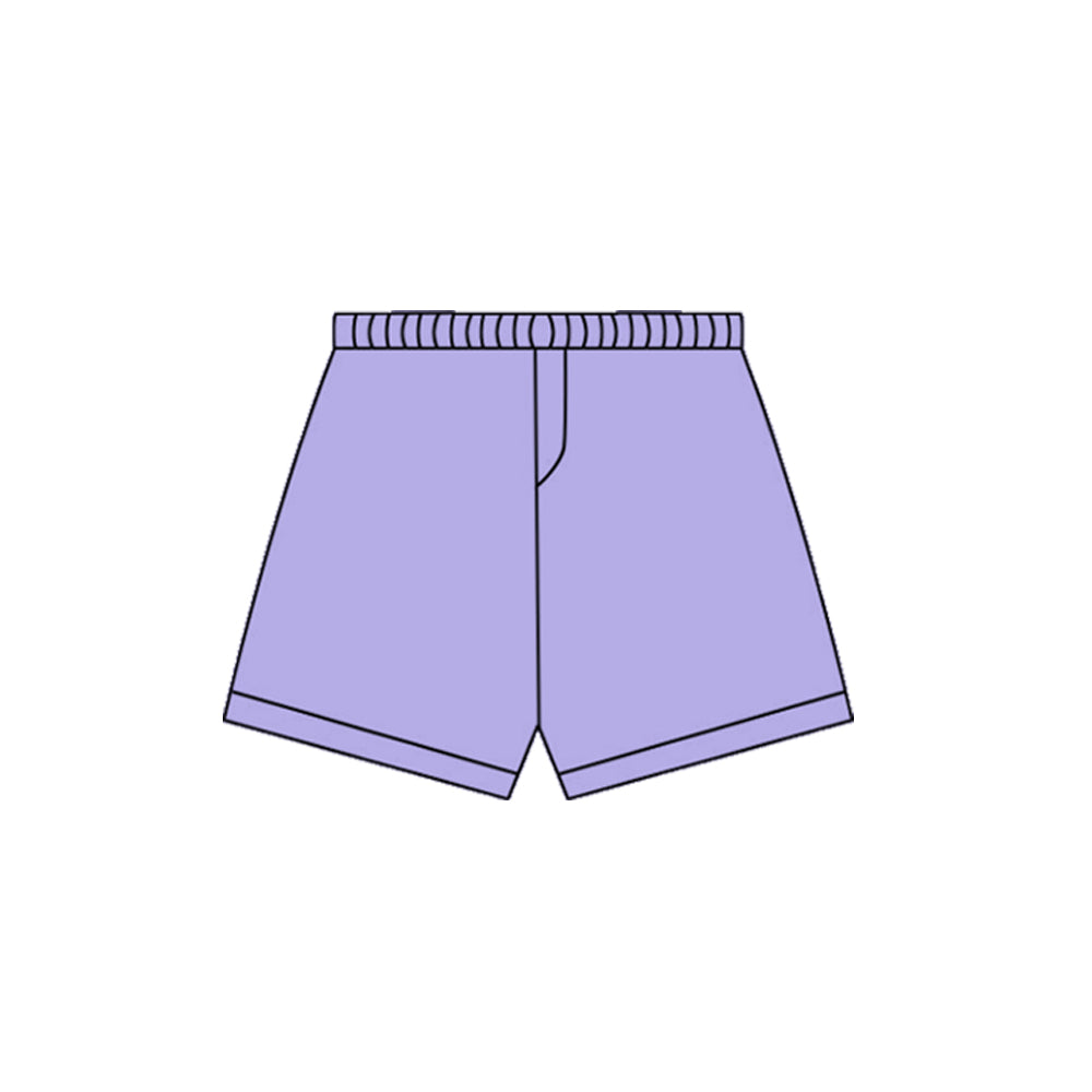 blue purple solid baby girls yoga shorts