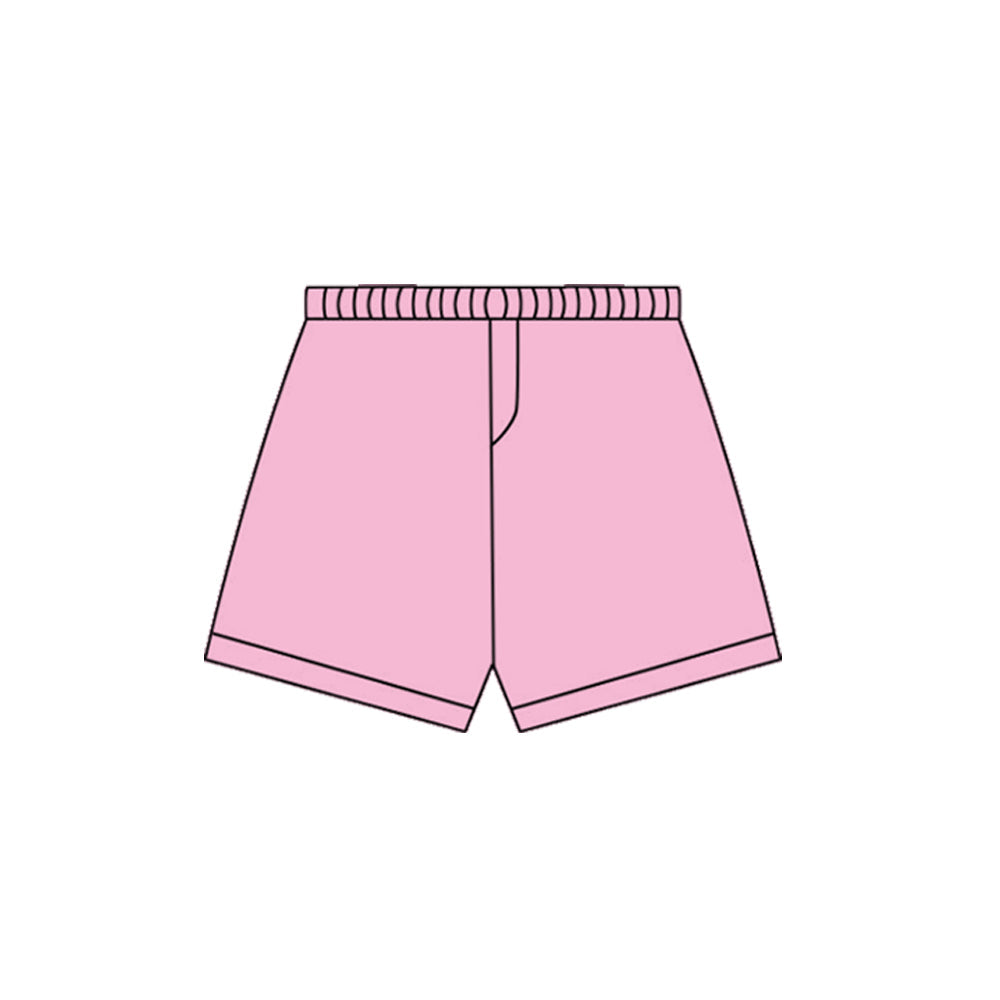 pink solid baby girls yoga shorts