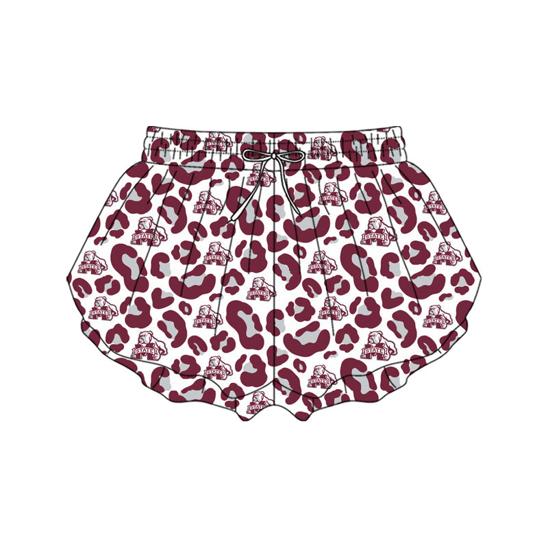 Leopard M dog adult women team active shorts