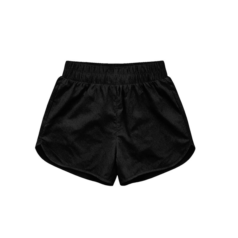 Black kids girls summer yoga active shorts