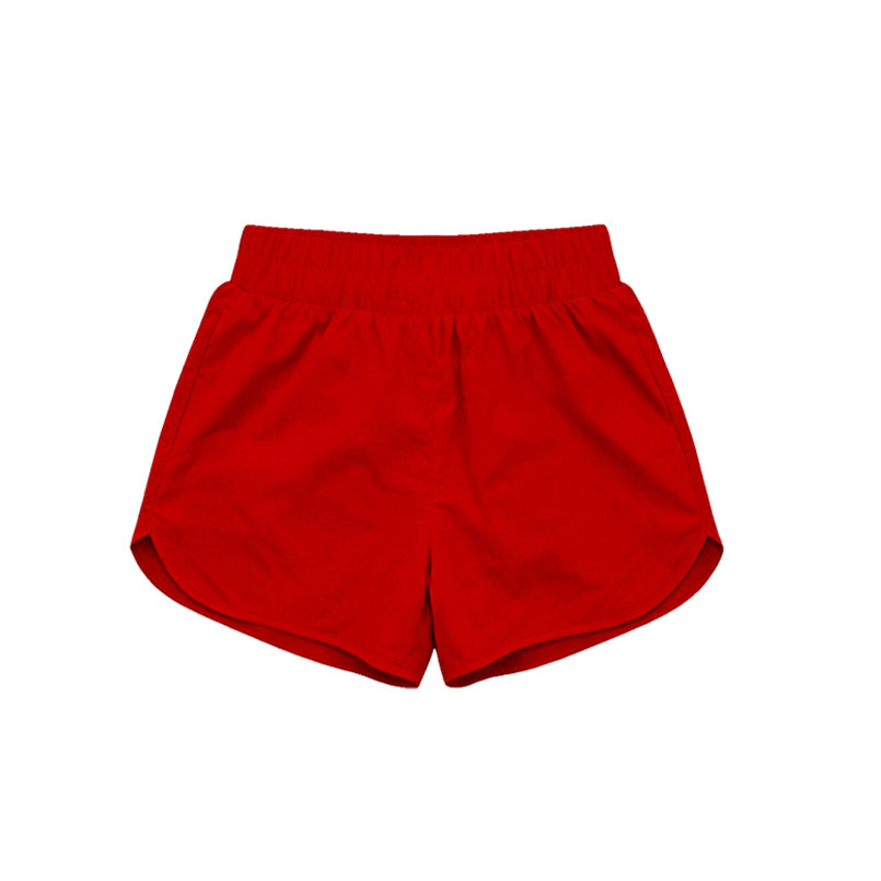 Red kids girls summer yoga active shorts
