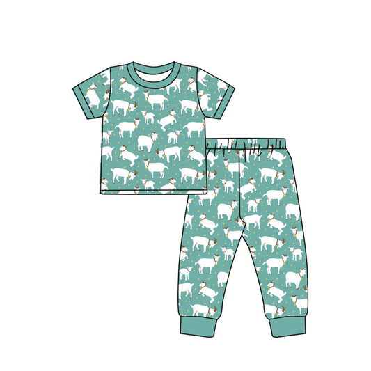 Deadline April 22 short sleeves goats top pants boys pajamas