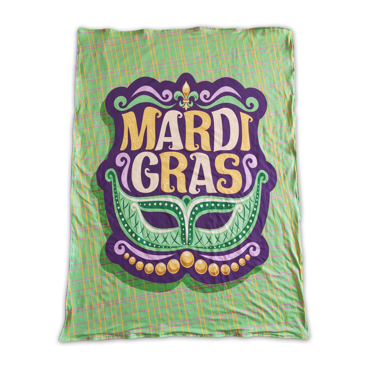 Purple minky polka dots Mardi Gras blankets