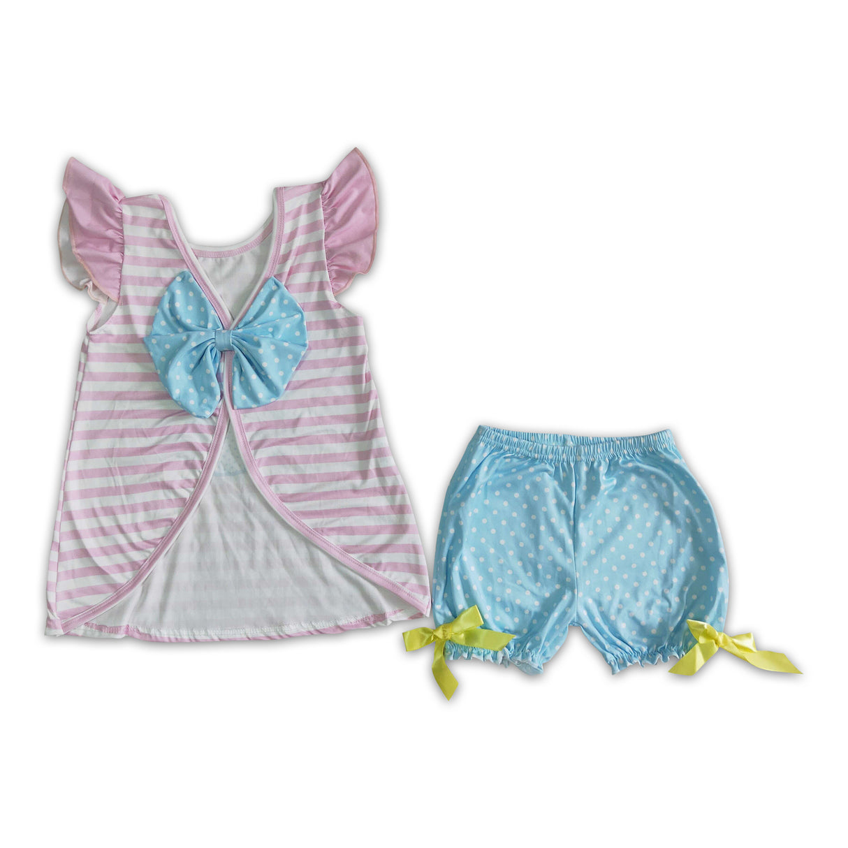 Carrot bunny flutter sleeve backless girls easter clothing