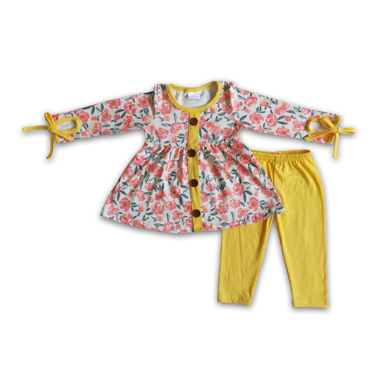 Long sleeve floral tunic leggings fall set