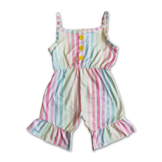 Girl Colorful Striped Jumpsuit