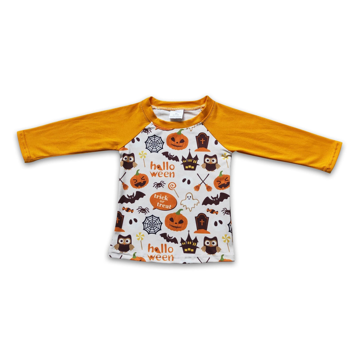 Long sleeve pumpkin boy Halloween shirt