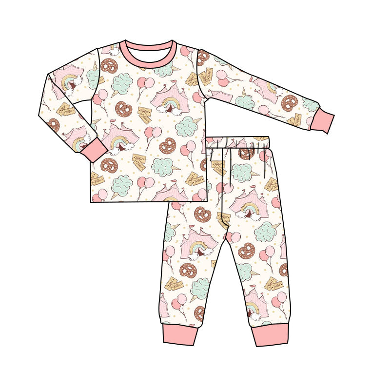 MOQ 5 balloon snacks pink kids girls pajamas