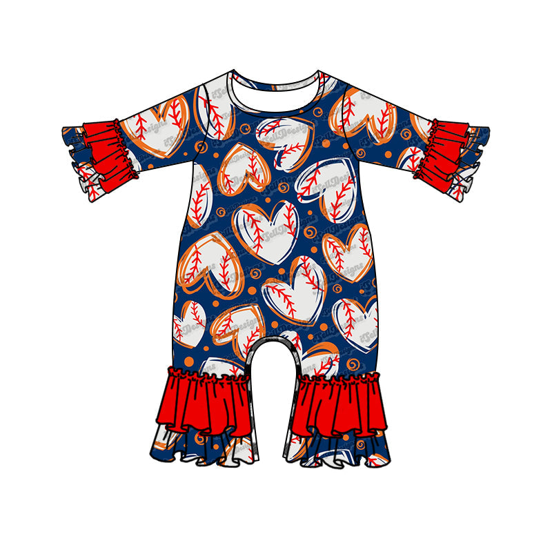 1 Piece Baseball Girl Romper Outfit