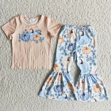 Girl Tassels Pumpkin Outfit
