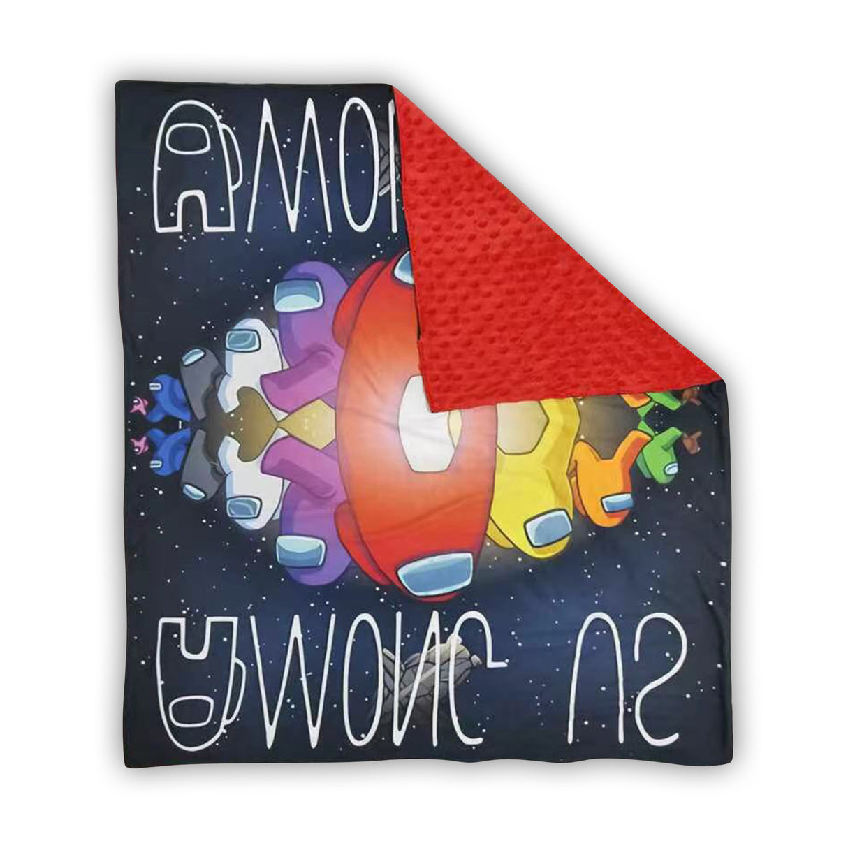 Red polka dots game minky blankets