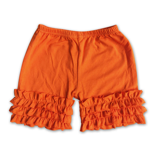 Girl Orange icing ruffle shorts