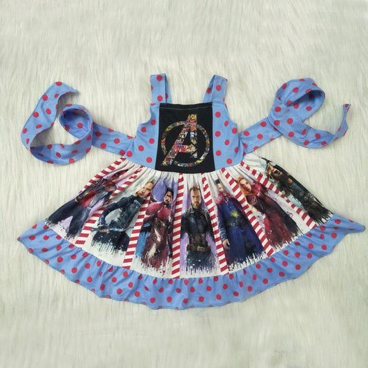 Girl patchwork twirl hero summer dresses