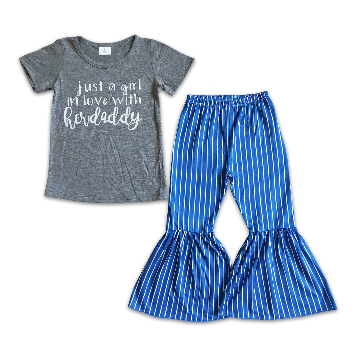 Just a girl in love with her daddy stripe pants set