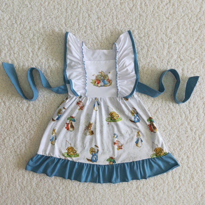 Girl Rabbits Match Belt Dresses