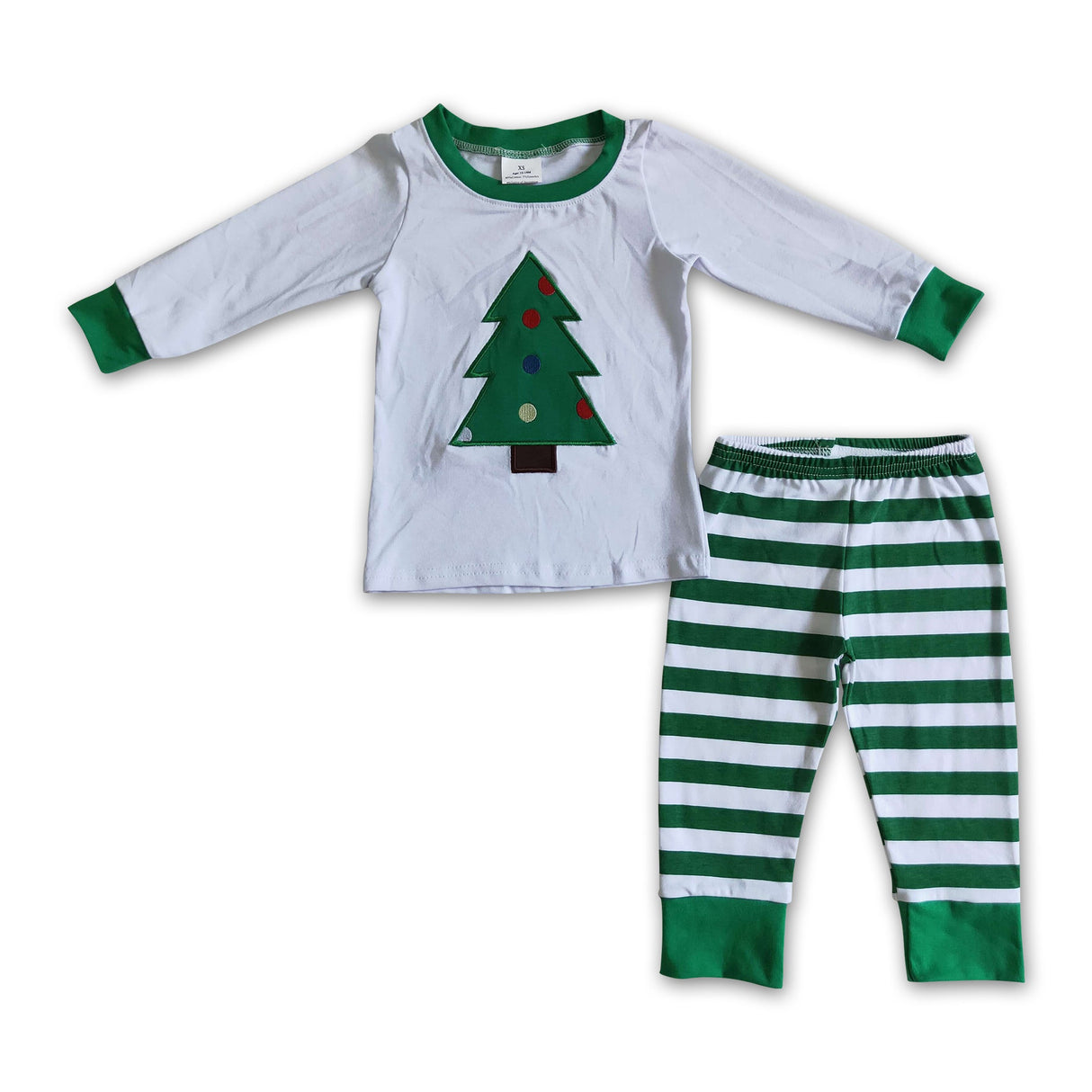 Christmas tree applique boy sleep wear