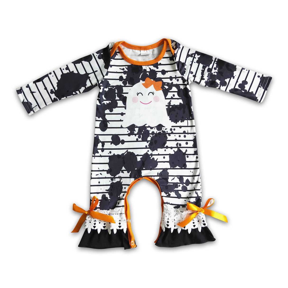 Ghost baby girl Halloween romper