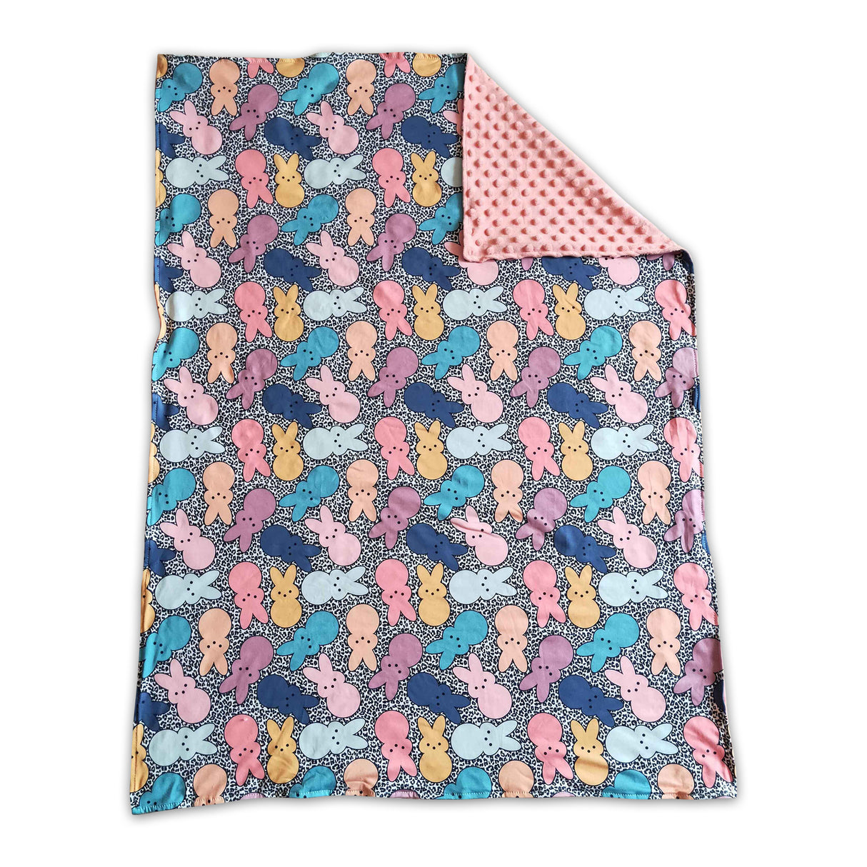 Hangin with my peeps bunny leopard baby easter blankets