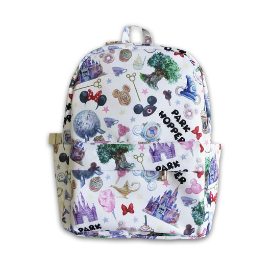 Cute magic print kids girls back to school bags