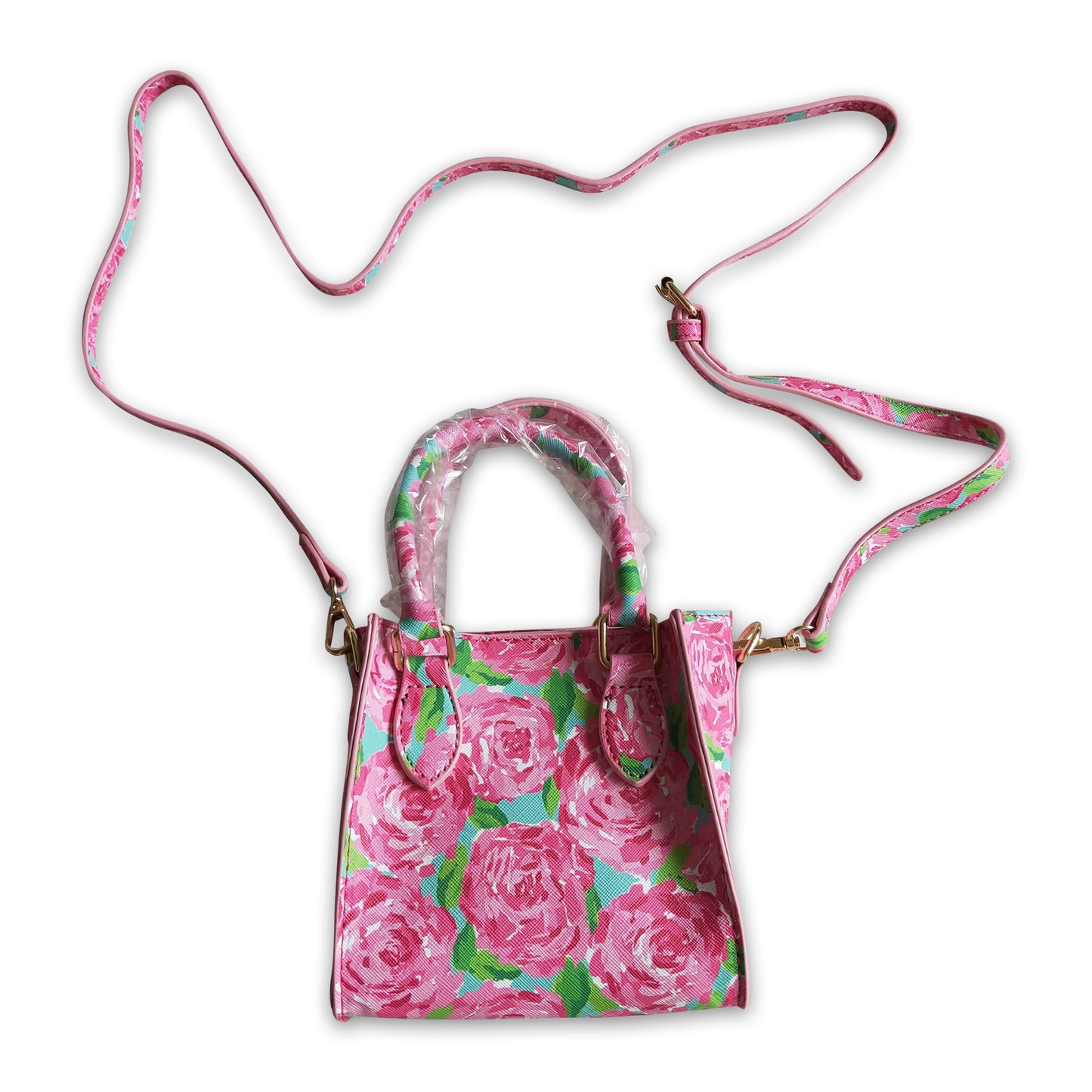 Hot pink floral kids girls bags