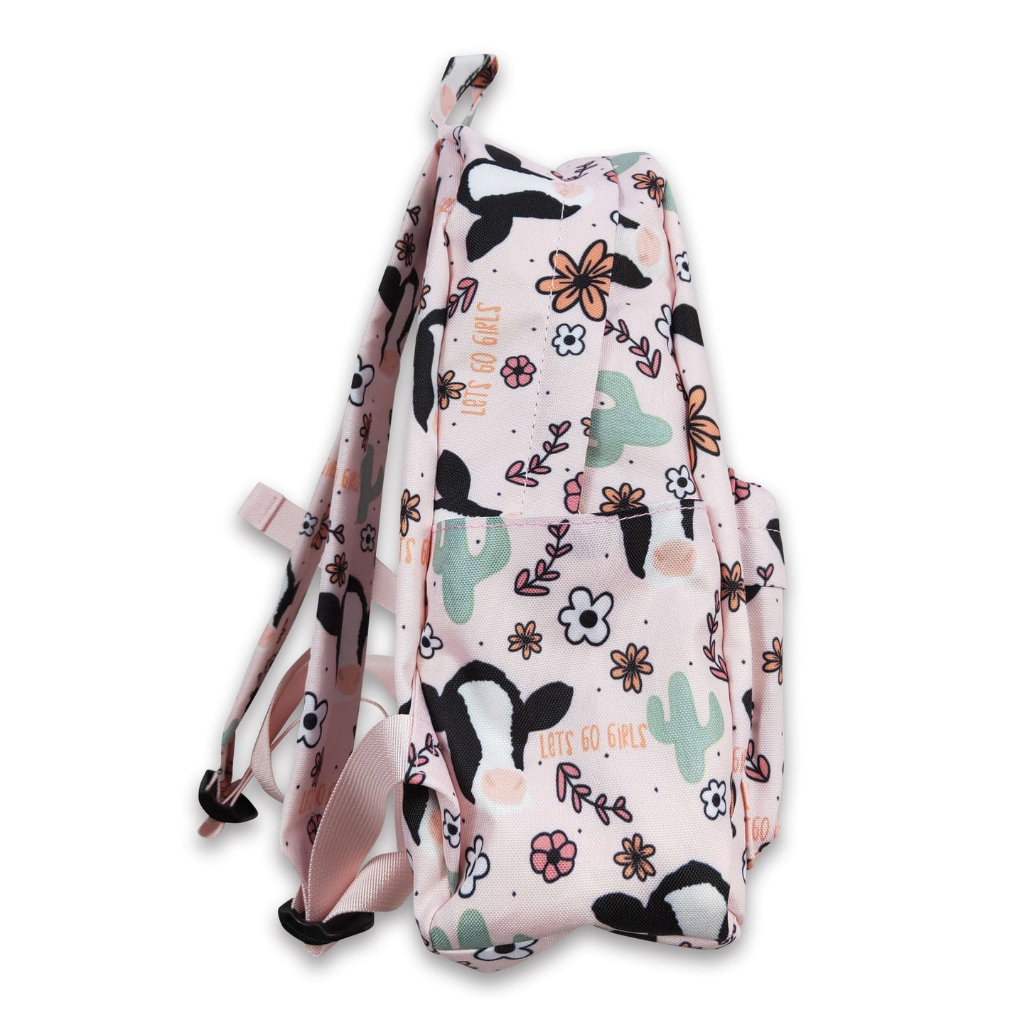 Let's go girls cow western backpack kids back to school bags