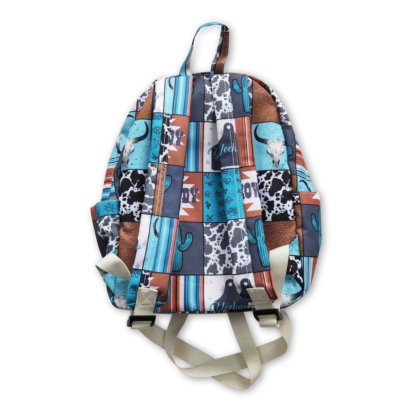 Howdy cactus patchwork kids western backpack