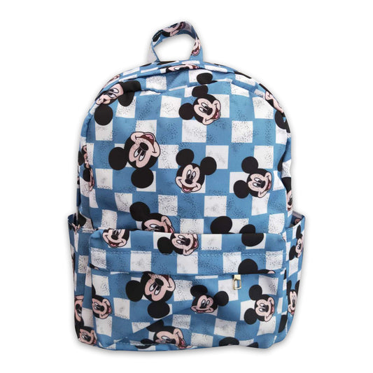 Plaid mouse kids back to school backpack