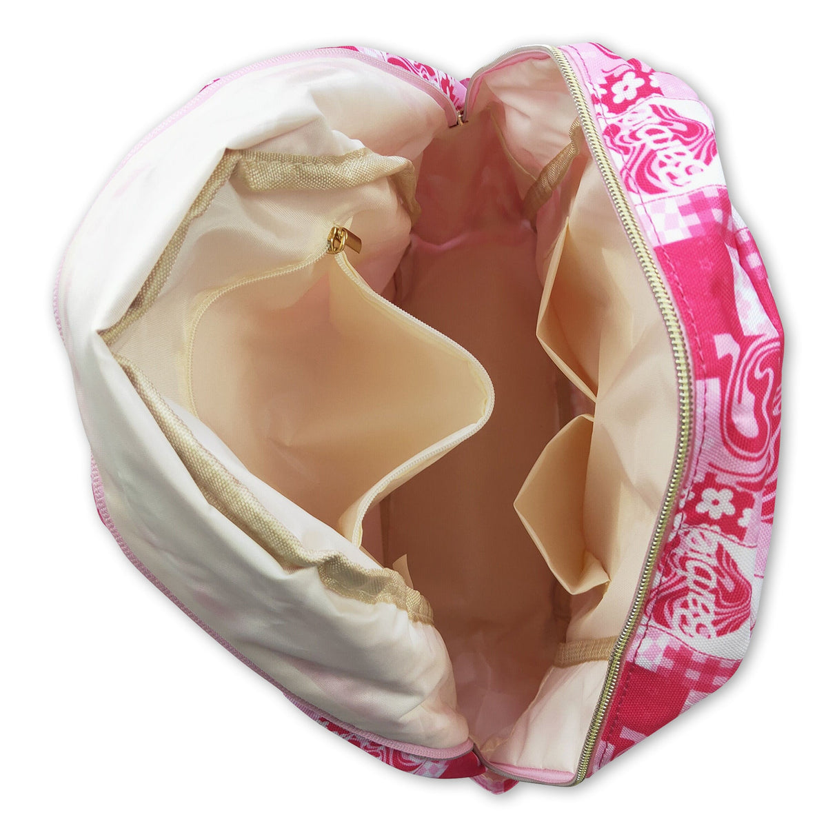 Leopard floral heart plaid party girls backpack