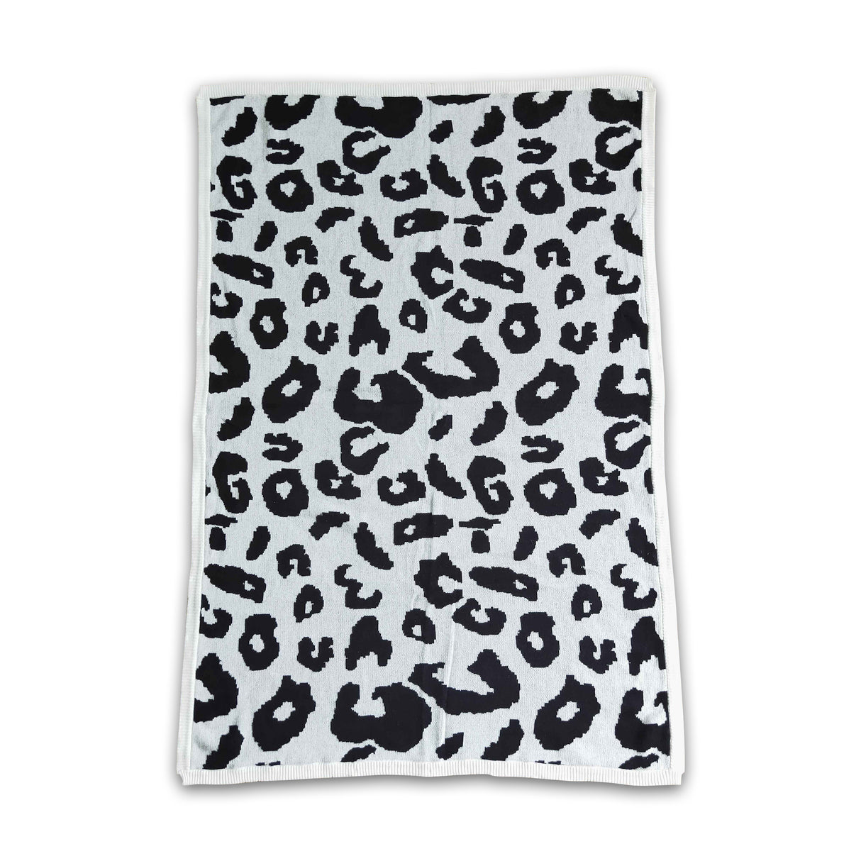 Leopard wool material baby kids thicker blankets