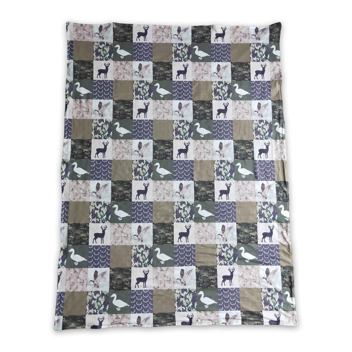 Duck deer camo patchwork baby kids blankets