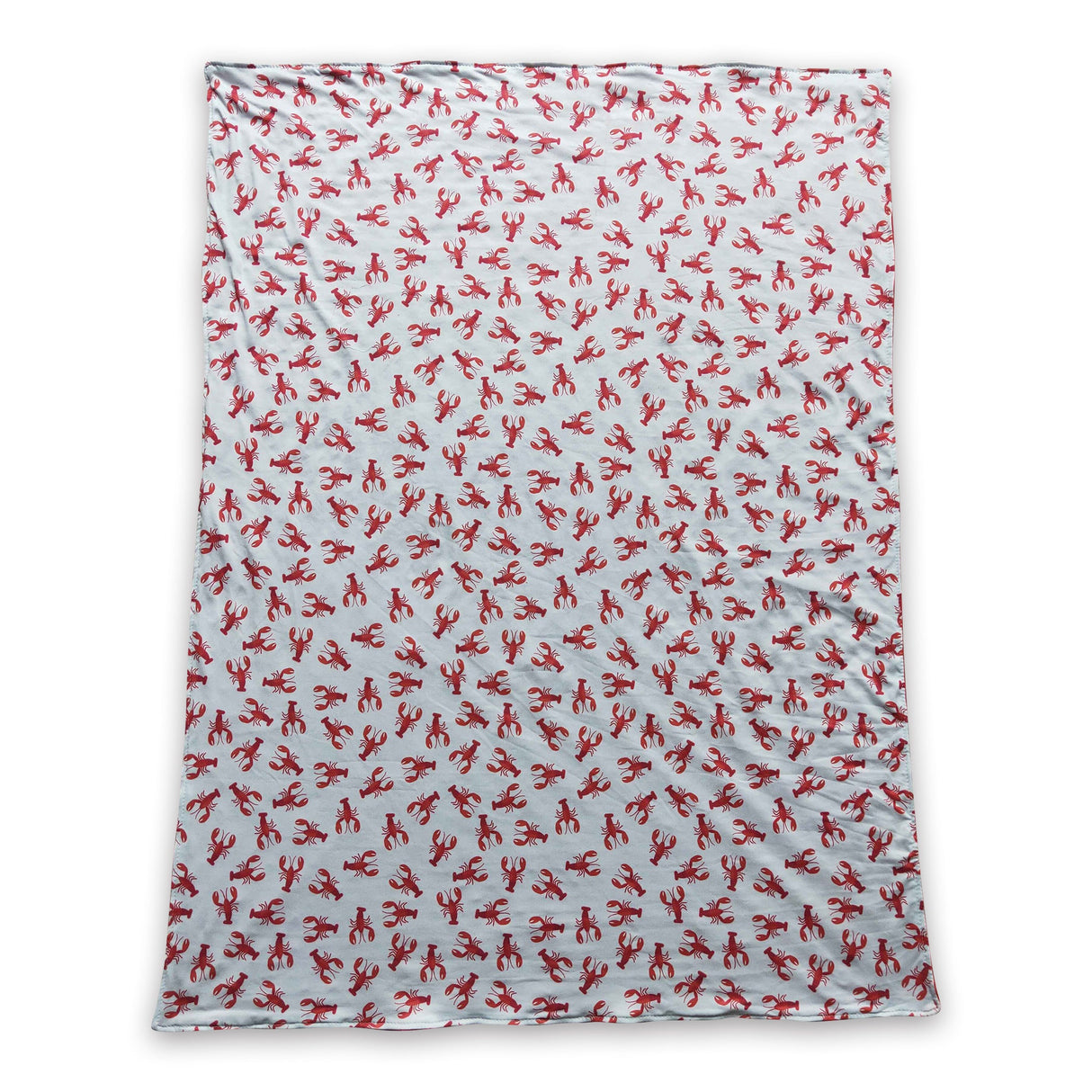 Crawfish red polka dots baby minky blankets