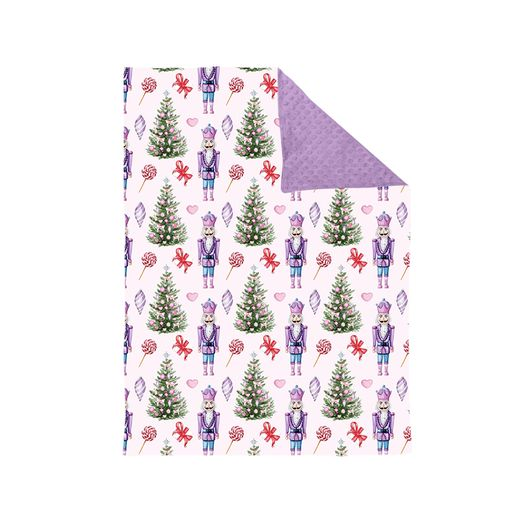 Lavender Christmas tree ballet baby girls blankets