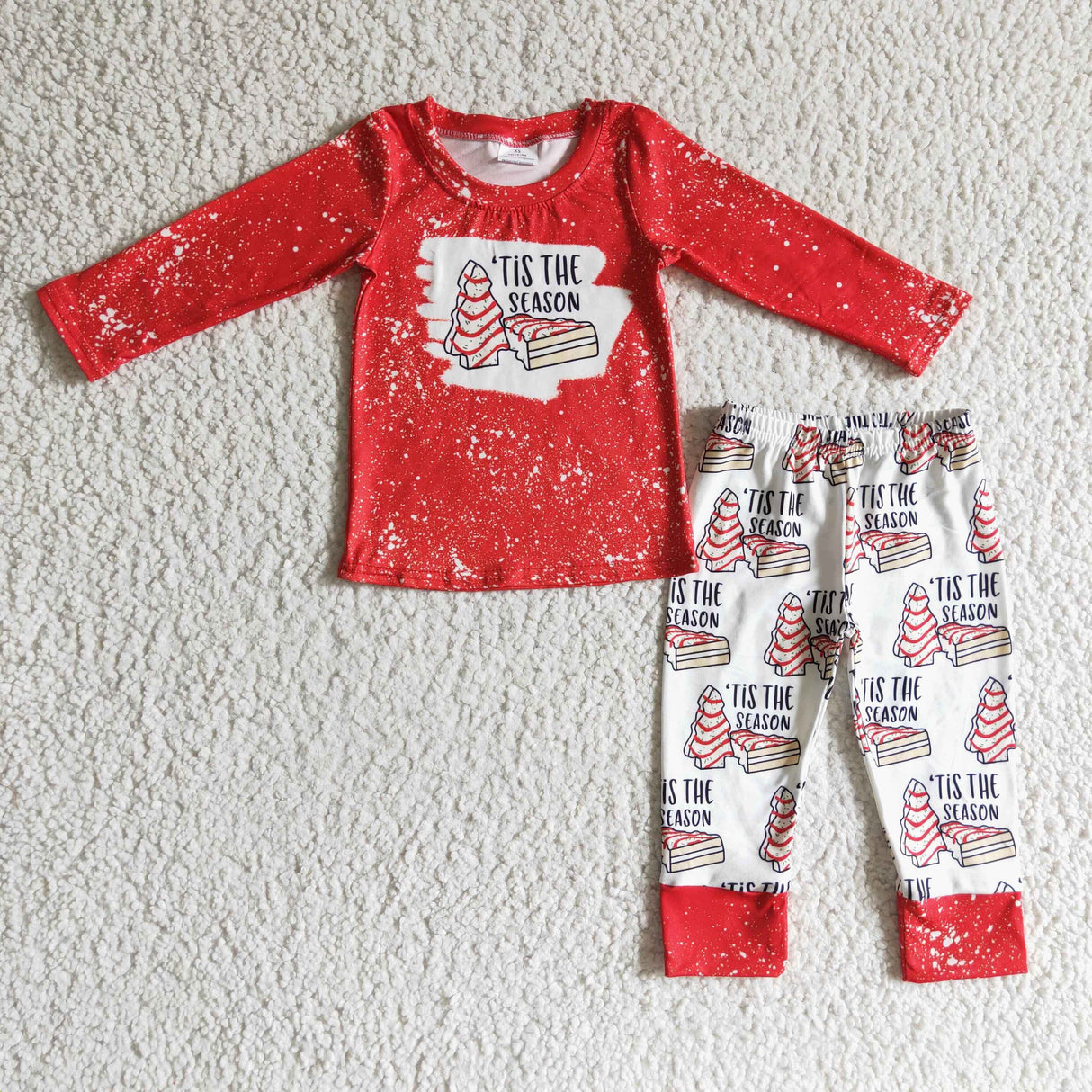 'Tis the season shirt pants red boy Christmas clothing set