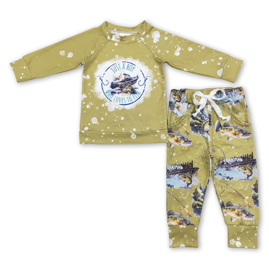 Just a boy who loves to fish baby kids outfits