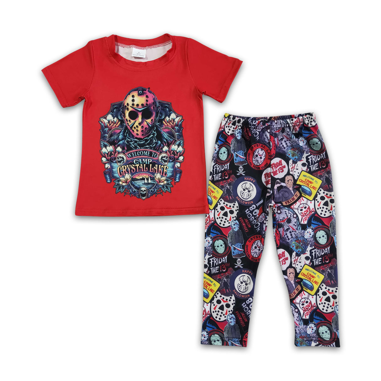 Red shirt pants boy Halloween clothing set