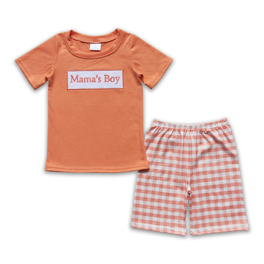 Mama's boy shirt shorts mother's day kids boy outfits