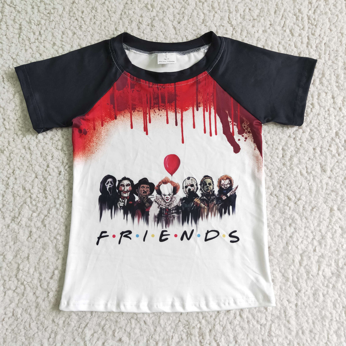 Friends balloon short sleeves boy Halloween shirt