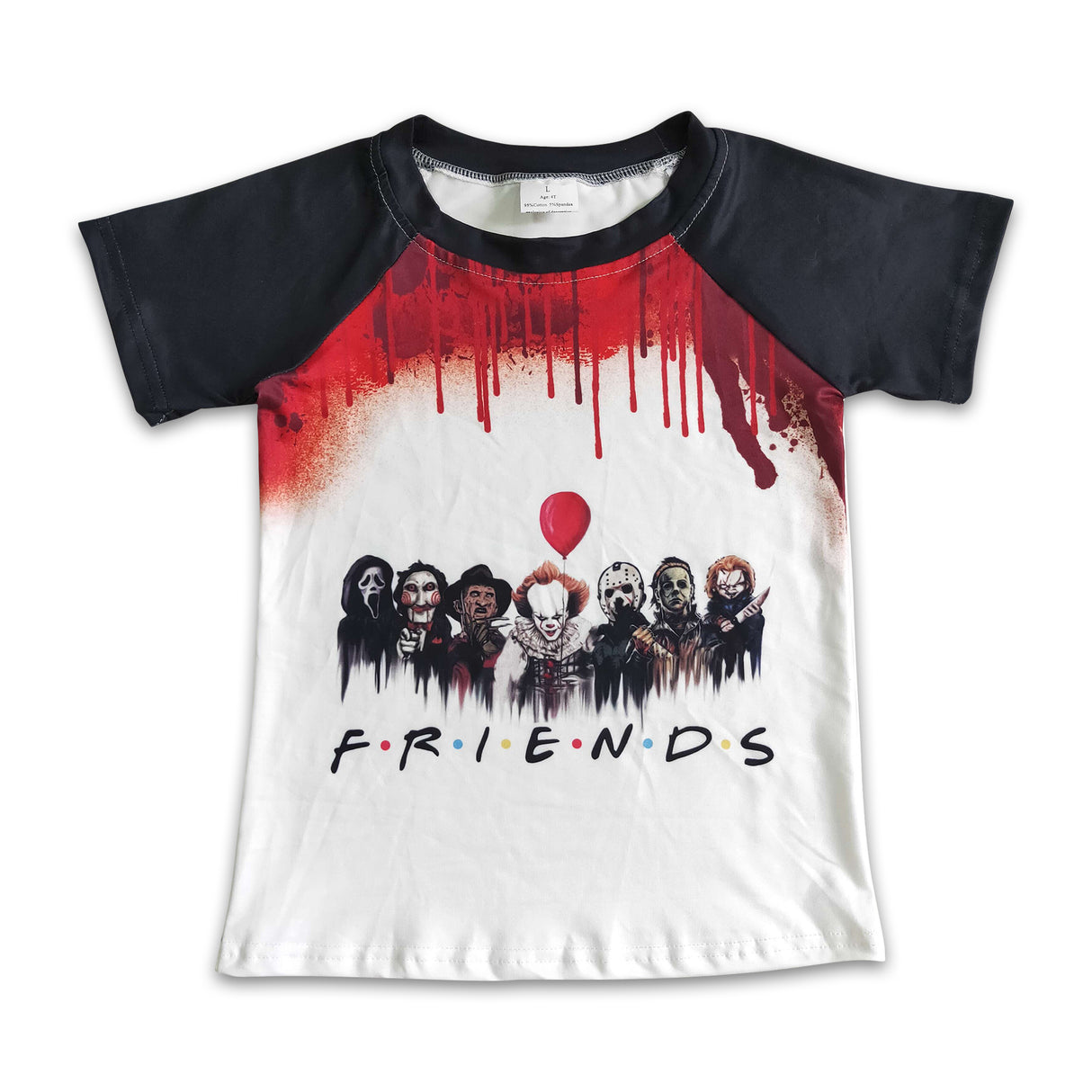 Friends balloon short sleeves boy Halloween shirt
