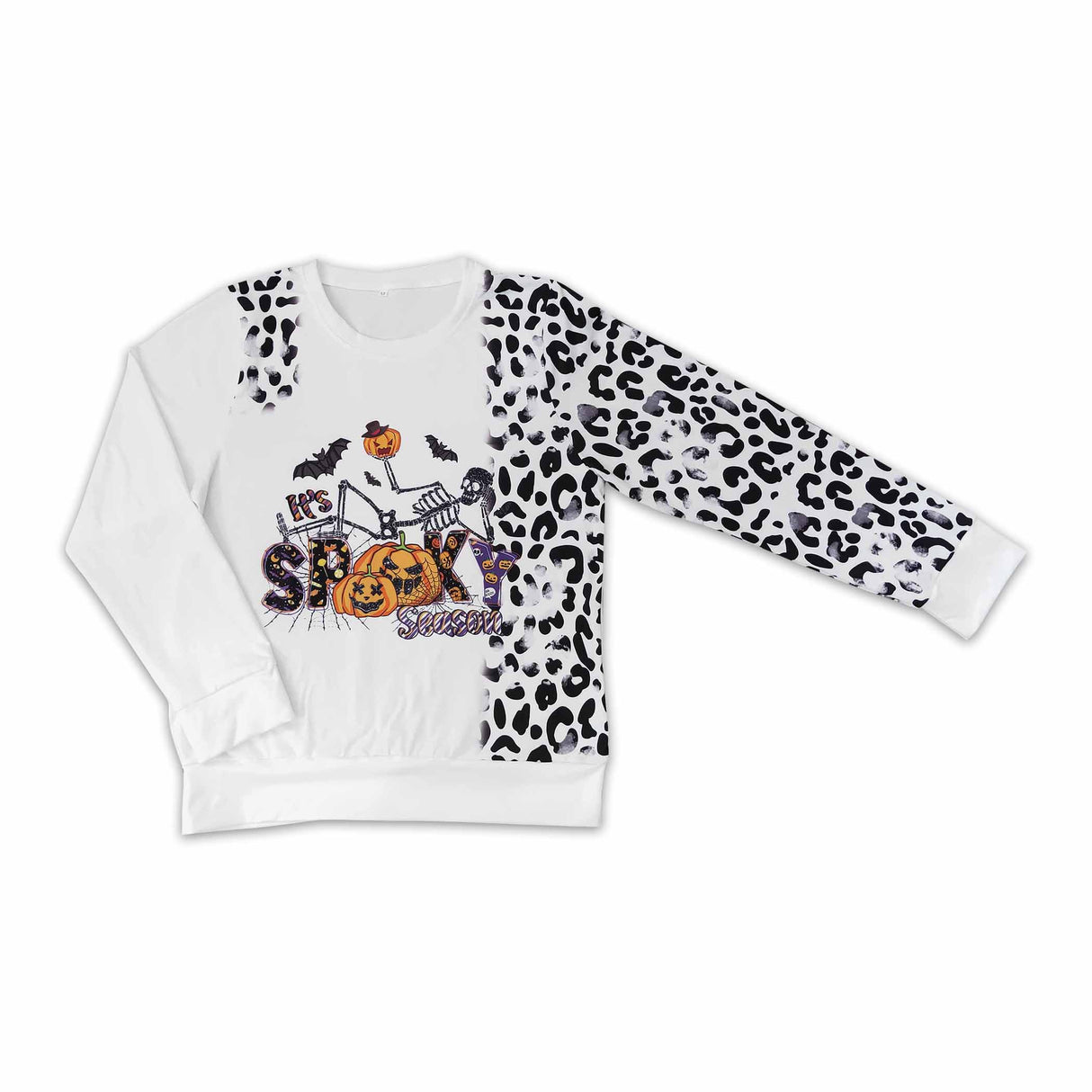 Spooky season pumpkin leopard adult Halloween shirt